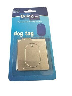 Quickutz 2x2 Cutting Die Dog Tag New RS-0373 Paper Crafts Scrapbooking